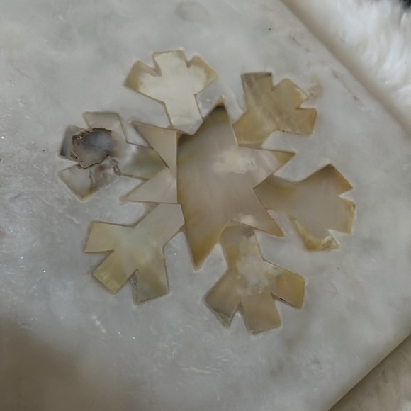 Marble Snowflake Cheese Board Wood Handle Canape Knife Cheese and Cutting Boards - Picture 8 of 10